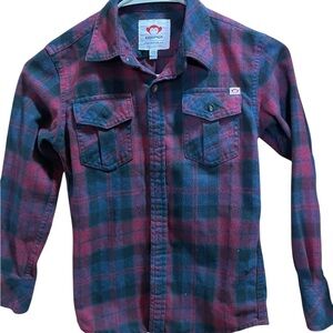 Appaman Size 8 Red and Blue Plaid Button Down Shirt